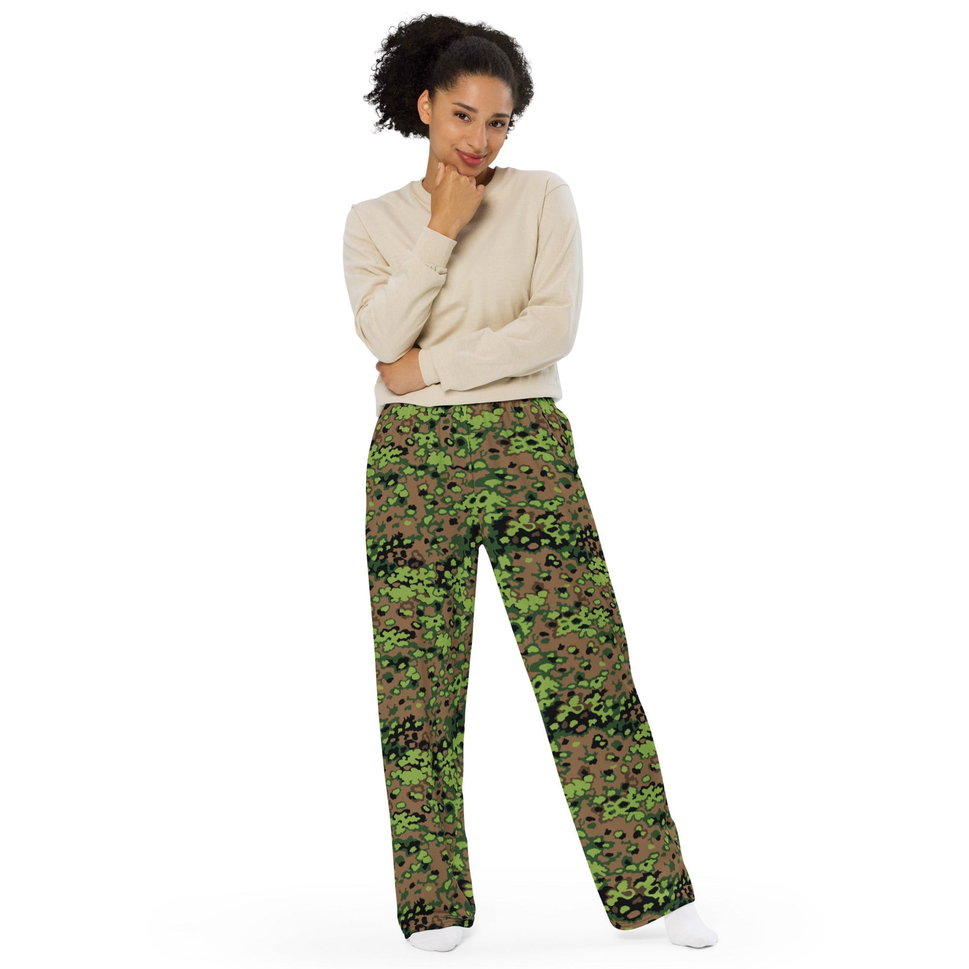 German Oak Leaf Eichenlaubmuster Spring CAMO unisex wide-leg pants - Wide-leg Pants