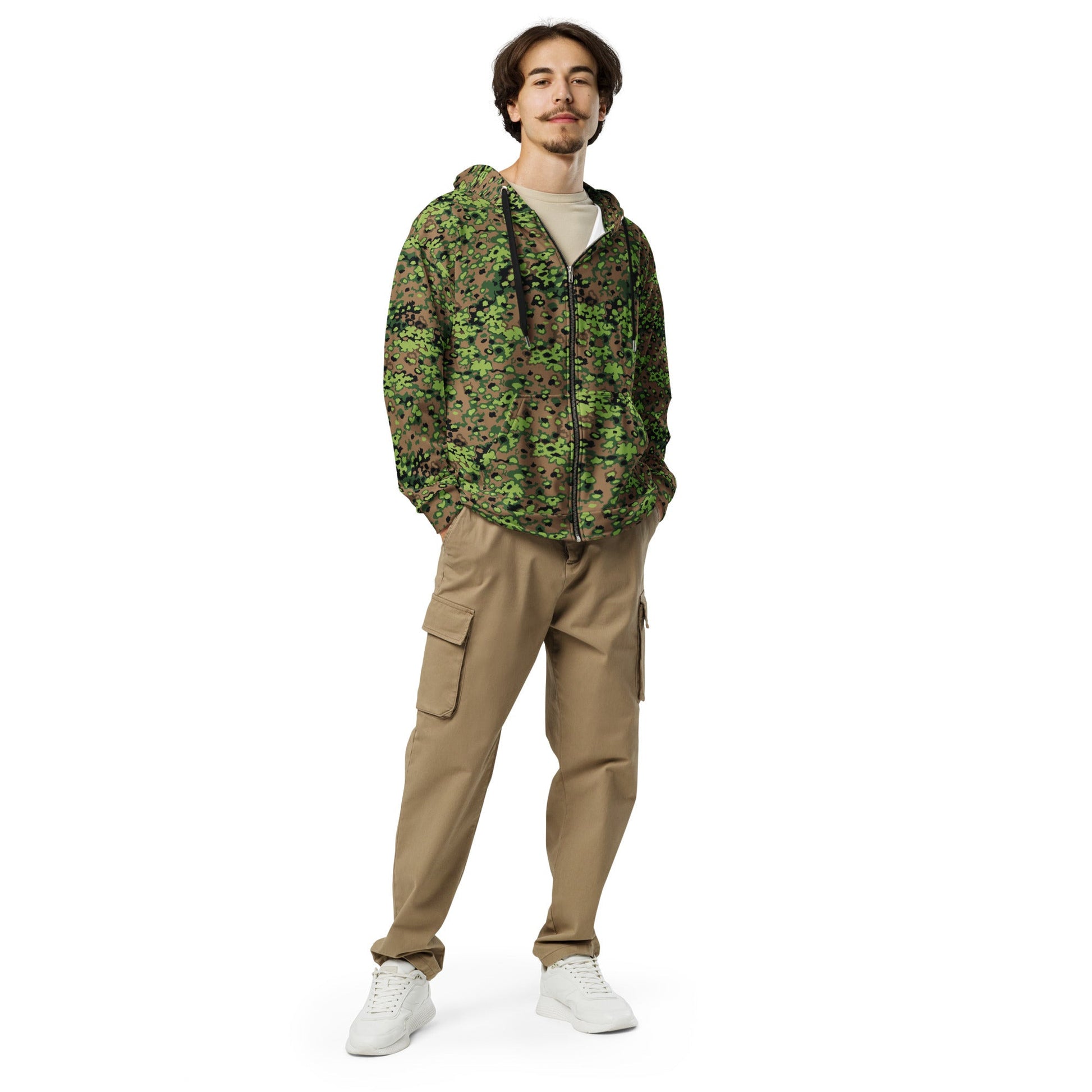 German Oak Leaf Eichenlaubmuster Spring CAMO Unisex Zip Hoodie