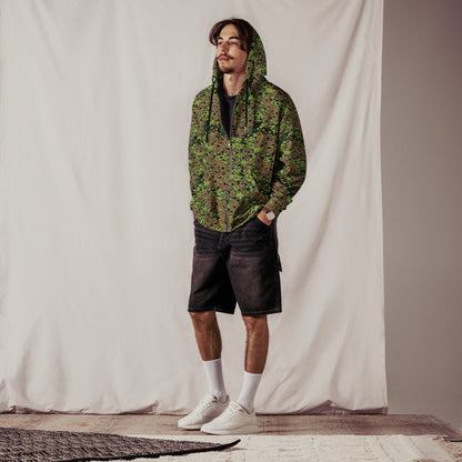 German Oak Leaf Eichenlaubmuster Spring CAMO Unisex Zip Hoodie