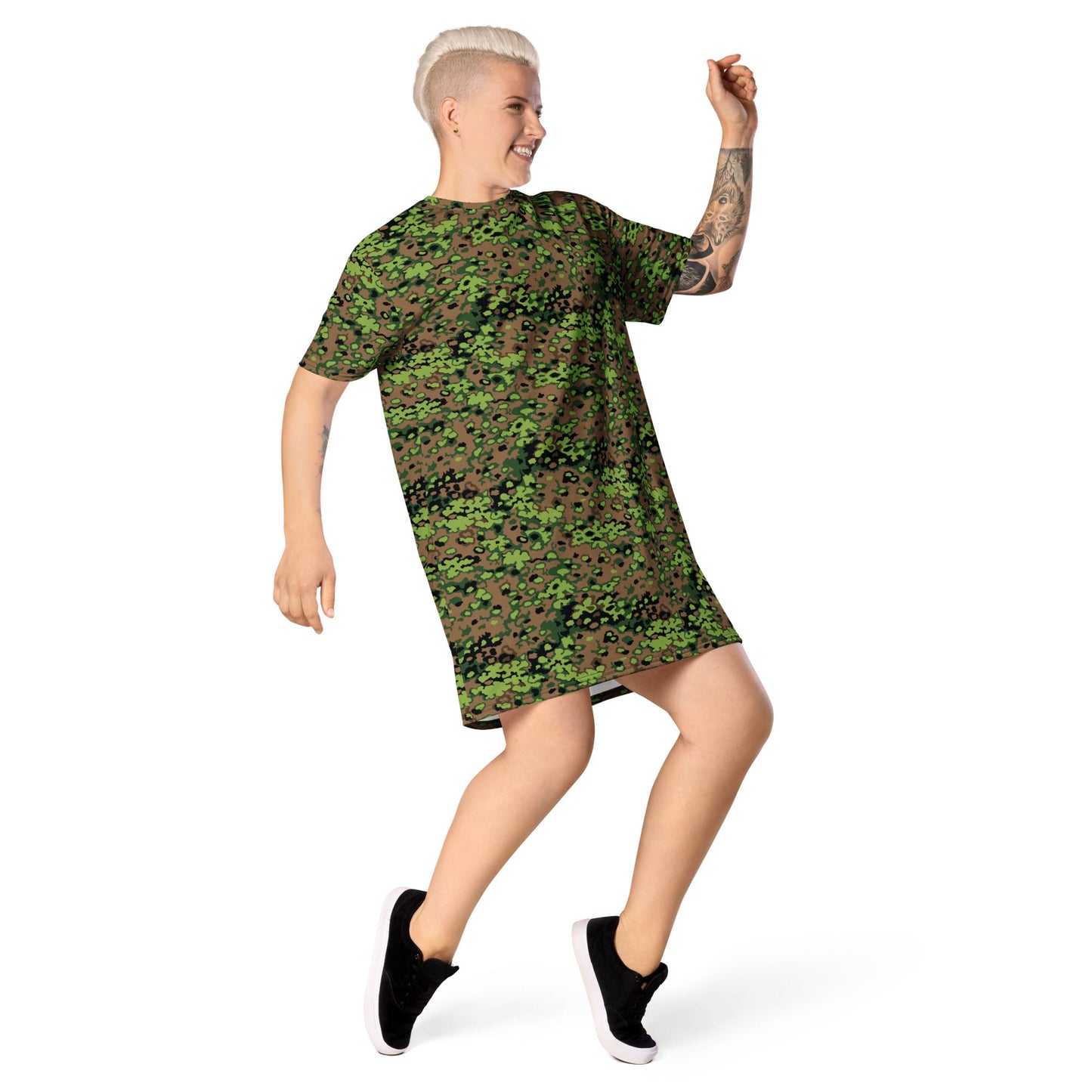 German Oak Leaf Eichenlaubmuster Spring CAMO Womens T-Shirt Dress