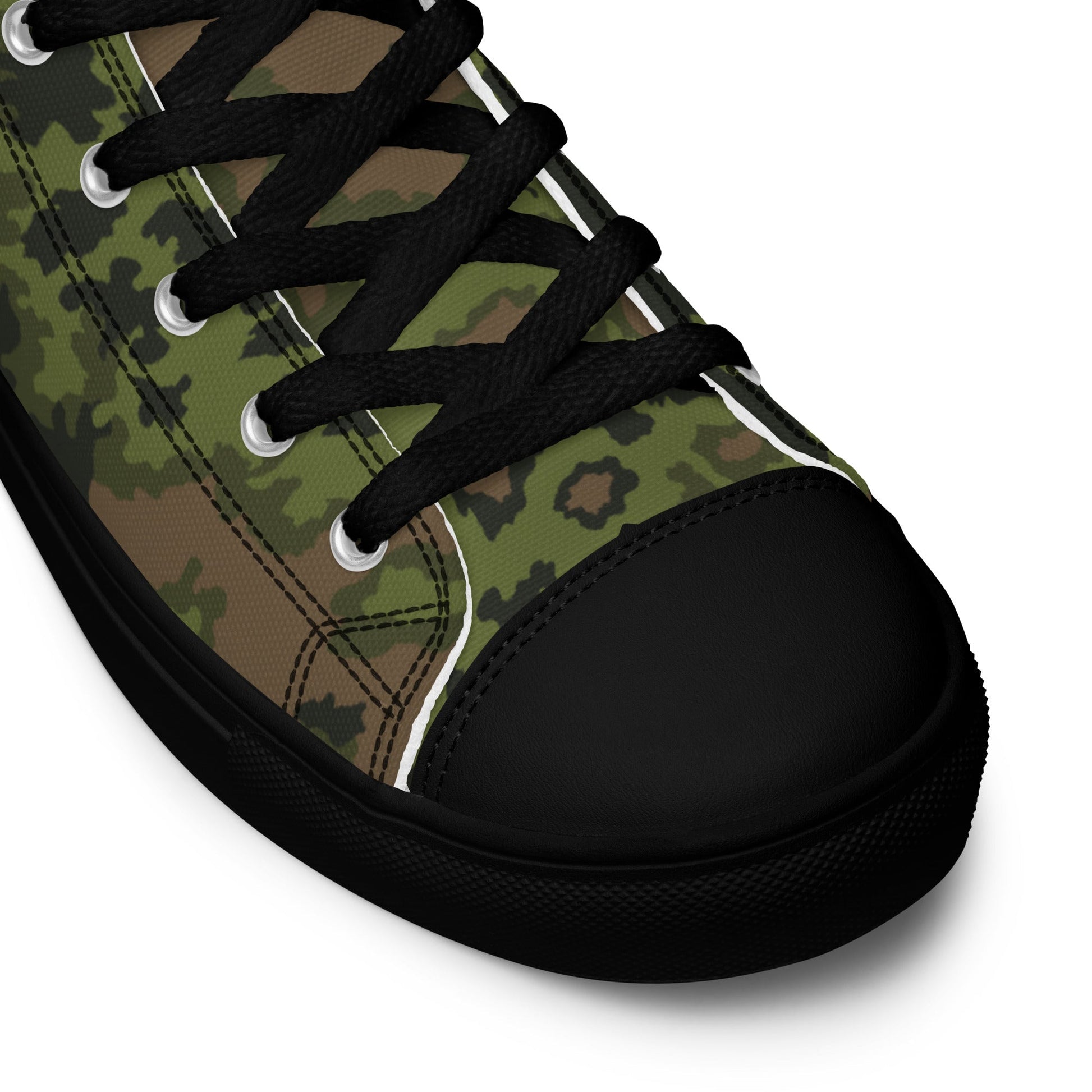 German Oak Leaf Eichenlaubmuster Summer CAMO Mens high top canvas shoes - High Top Canvas Shoes