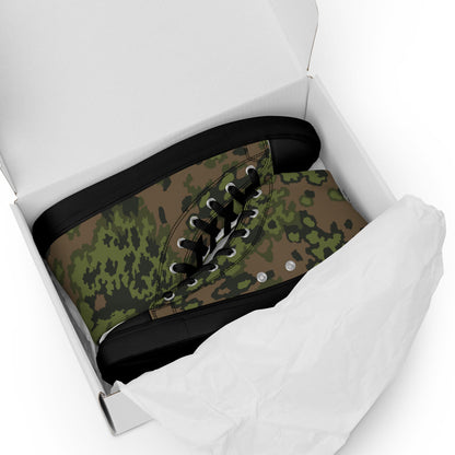 German Oak Leaf Eichenlaubmuster Summer CAMO Mens high top canvas shoes - High Top Canvas Shoes