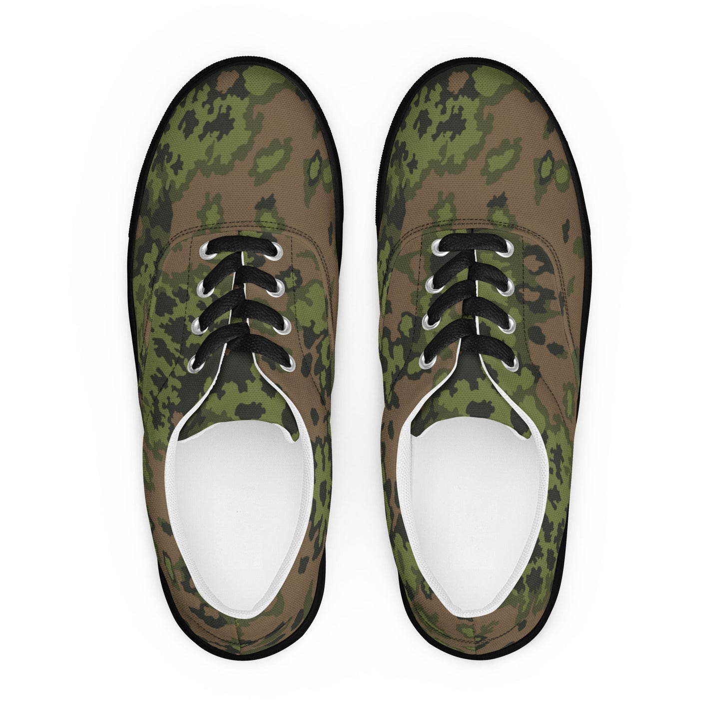 German Oak Leaf Eichenlaubmuster Summer CAMO Mens Lace-Up Canvas Shoes - Lace-up