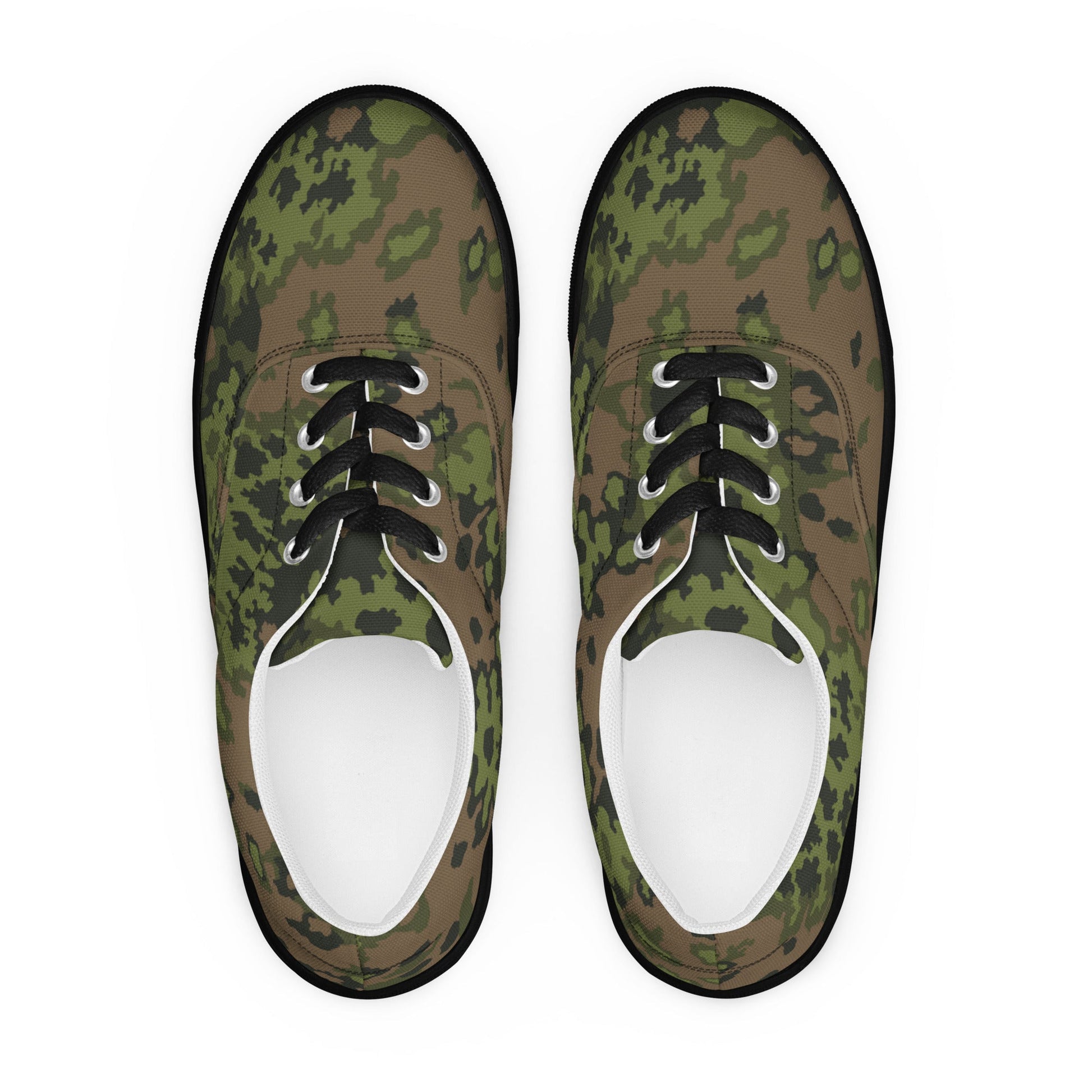 German Oak Leaf Eichenlaubmuster Summer CAMO Mens Lace-Up Canvas Shoes - Lace-up