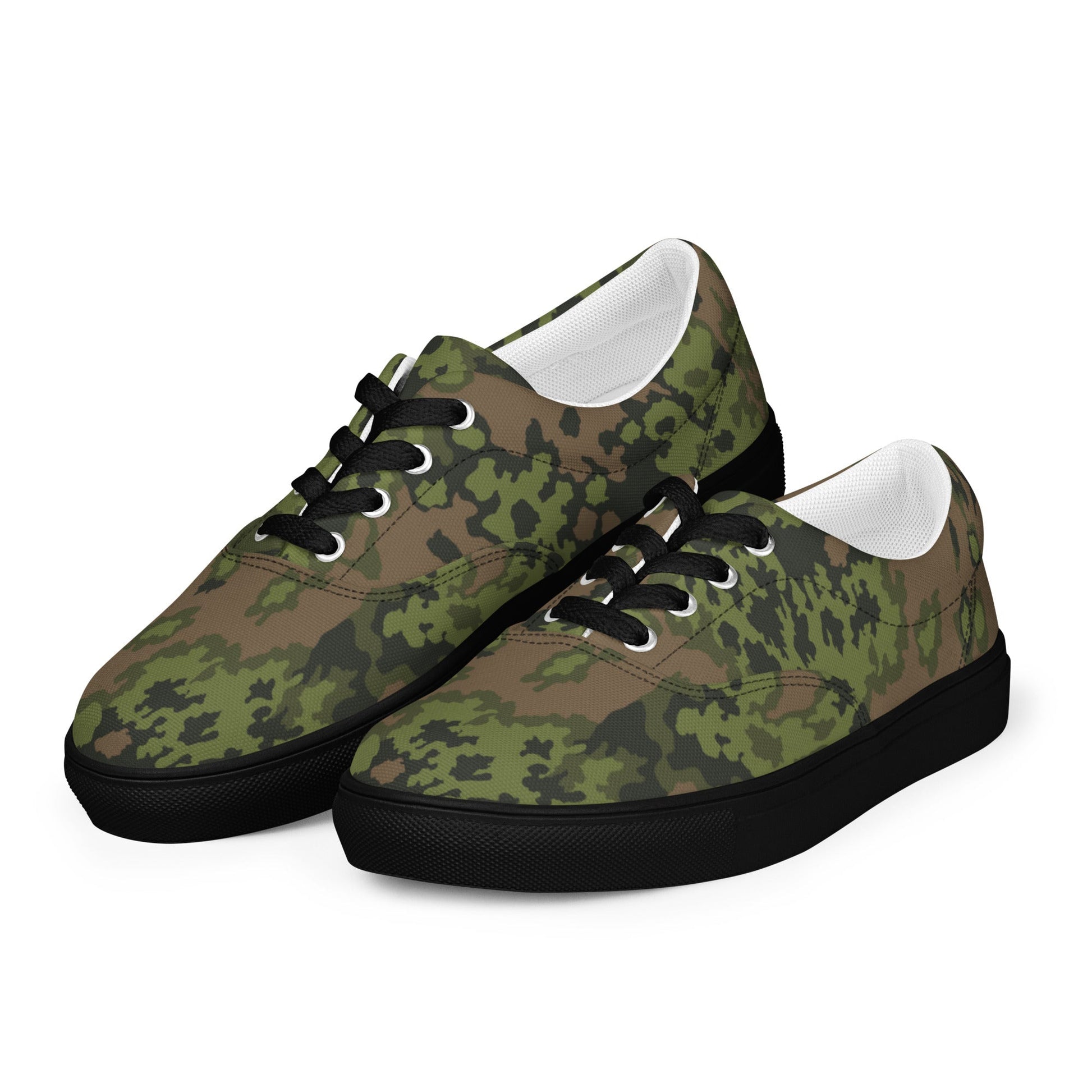 German Oak Leaf Eichenlaubmuster Summer CAMO Mens Lace-Up Canvas Shoes - Lace-up