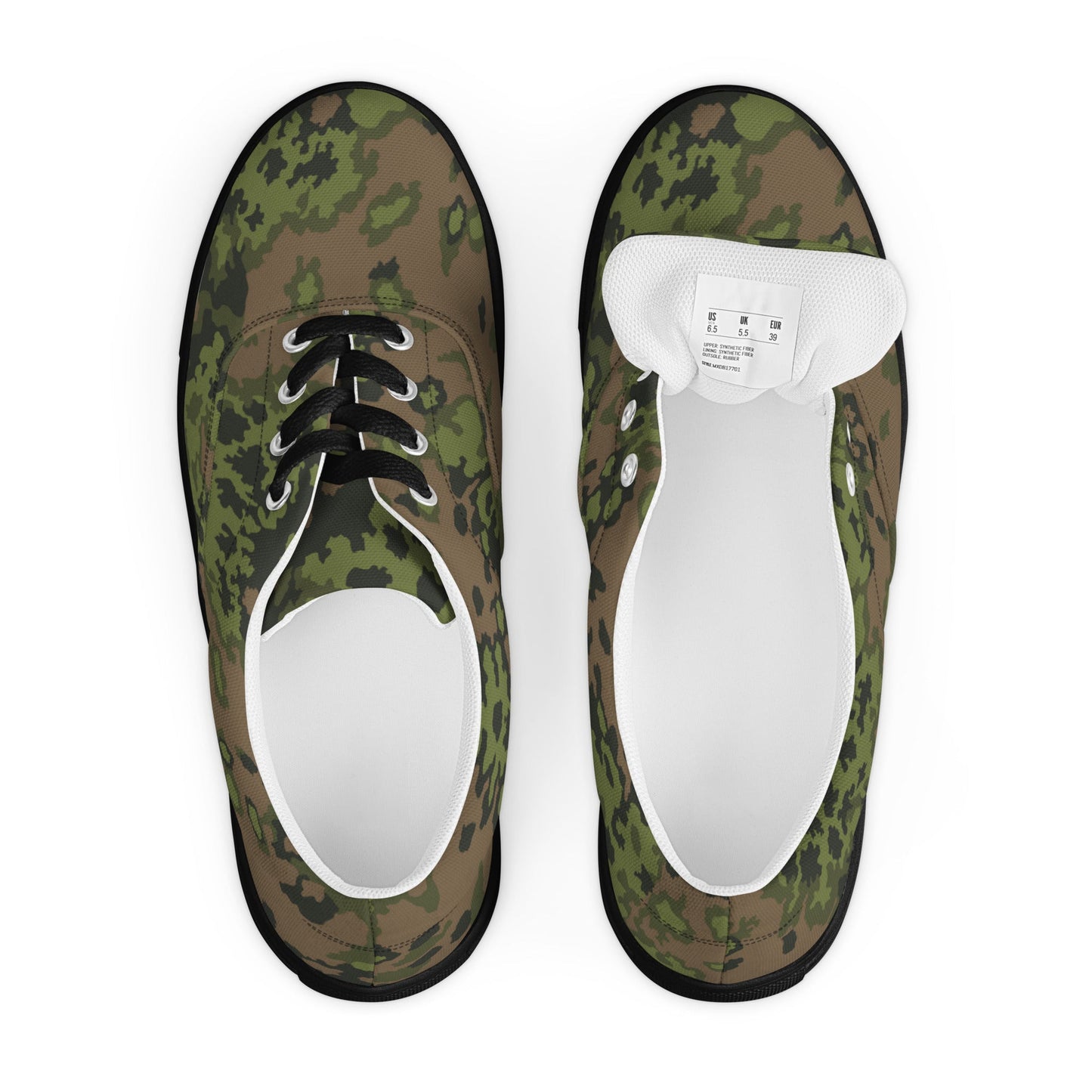 German Oak Leaf Eichenlaubmuster Summer CAMO Mens Lace-Up Canvas Shoes - Lace-up