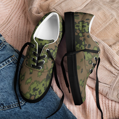 German Oak Leaf Eichenlaubmuster Summer CAMO Mens Lace-Up Canvas Shoes - Lace-up
