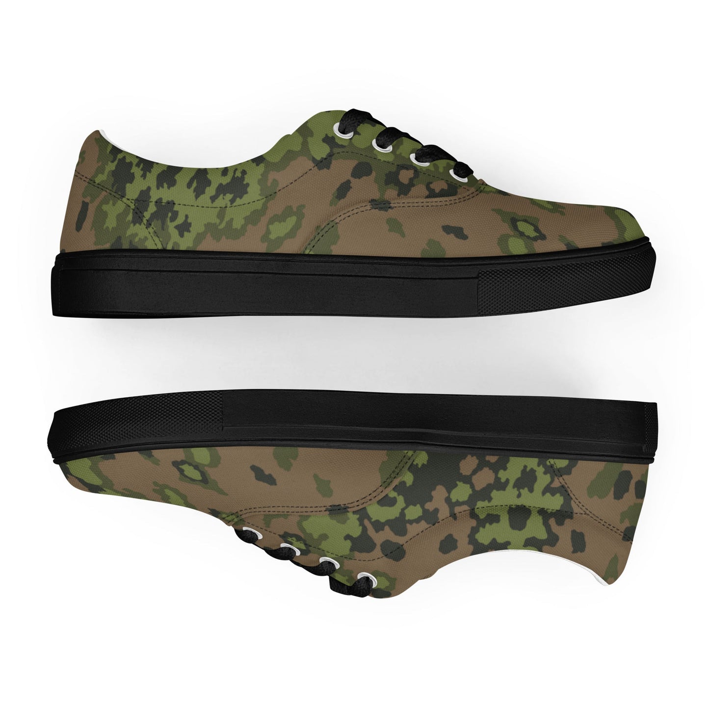German Oak Leaf Eichenlaubmuster Summer CAMO Mens Lace-Up Canvas Shoes - Lace-up