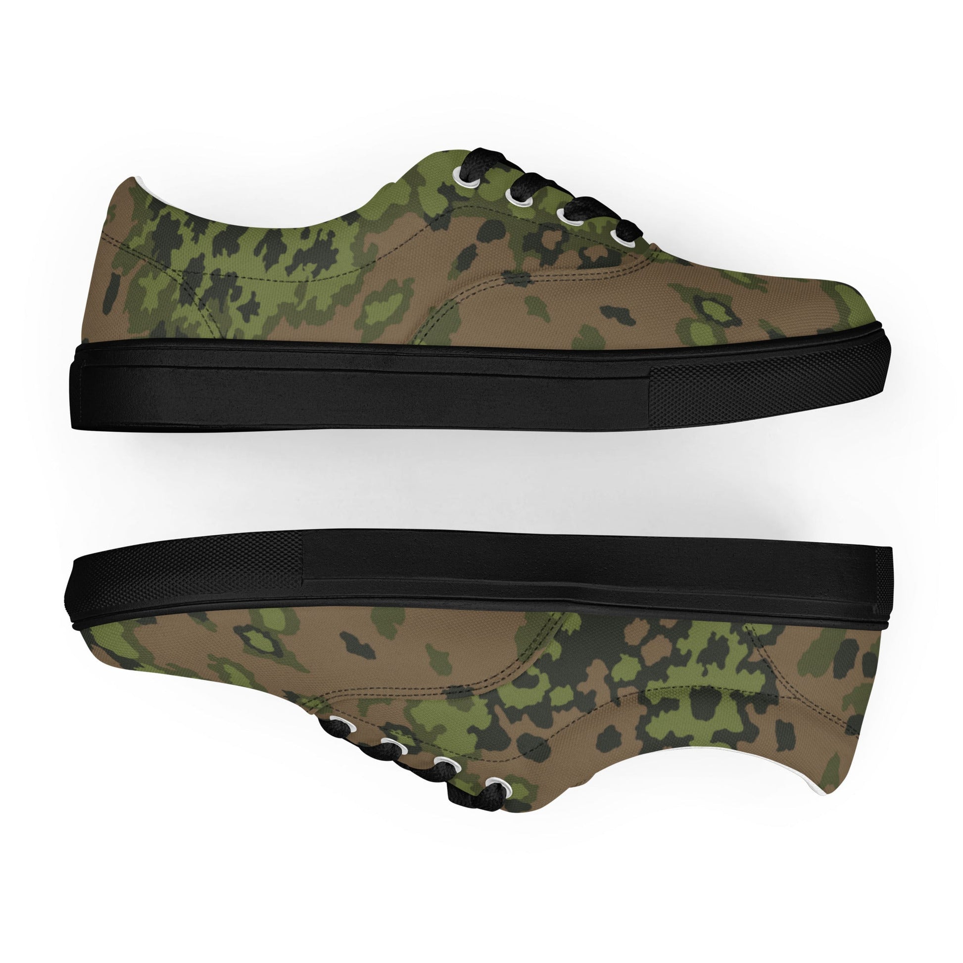 German Oak Leaf Eichenlaubmuster Summer CAMO Mens Lace-Up Canvas Shoes - Lace-up