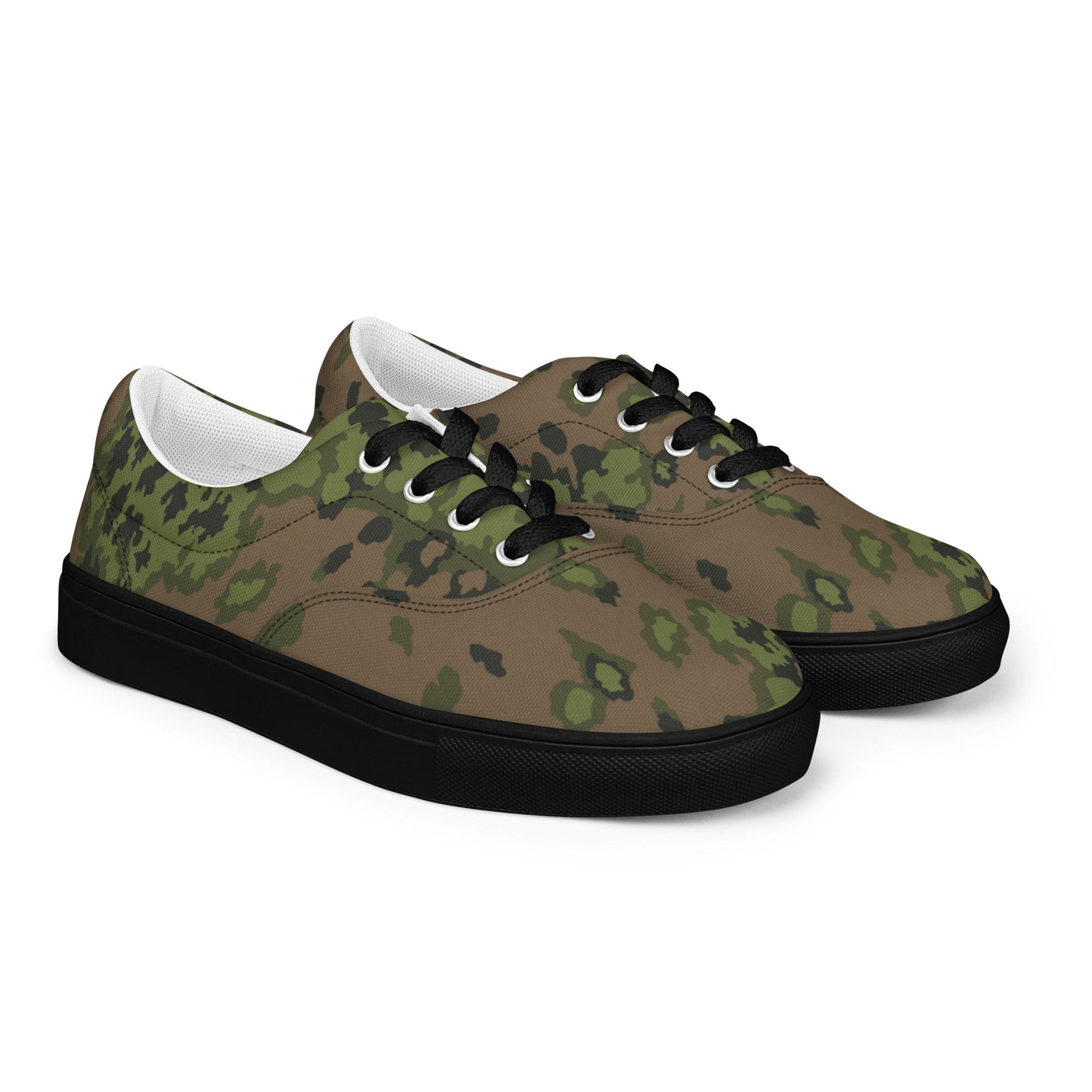 German Oak Leaf Eichenlaubmuster Summer CAMO Mens Lace-Up Canvas Shoes - Lace-up