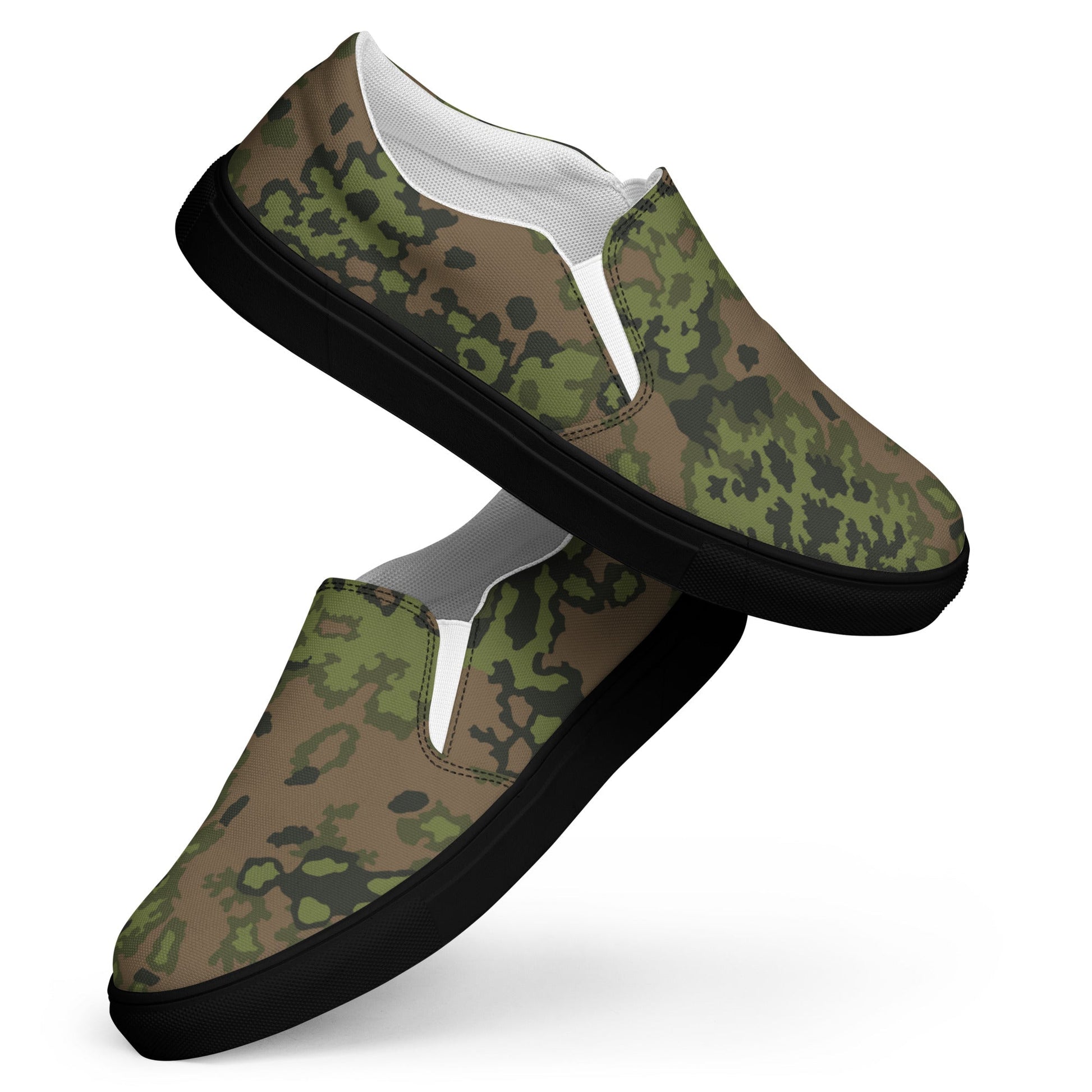 German Oak Leaf Eichenlaubmuster Summer CAMO Mens Slip-On Canvas Shoes