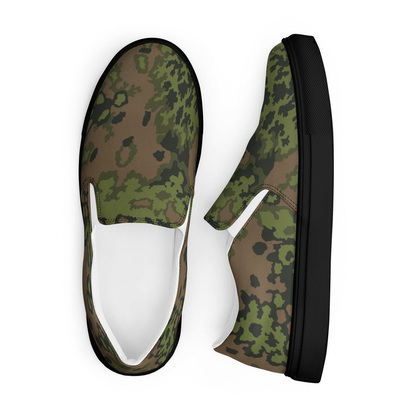 German Oak Leaf Eichenlaubmuster Summer CAMO Mens Slip-On Canvas Shoes