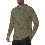 Oak Leaf Eichenlaubmuster Summer CAMO Mens Sunscreen Sports Hoodie With Thumb Holes