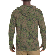 Oak Leaf Eichenlaubmuster Summer CAMO Mens Sunscreen Sports Hoodie With Thumb Holes - S / White