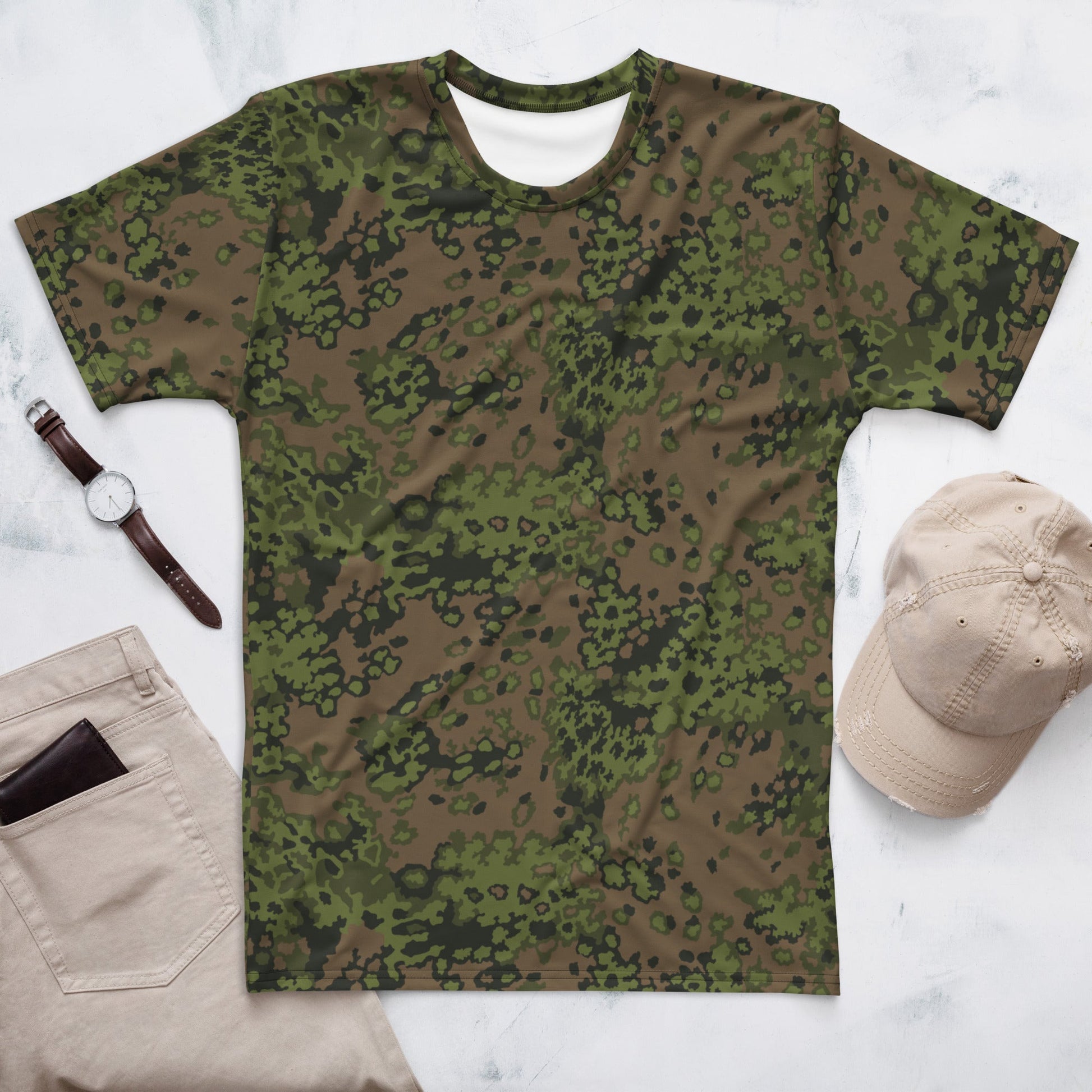German Oak Leaf Eichenlaubmuster Summer CAMO Mens T-Shirt - XS