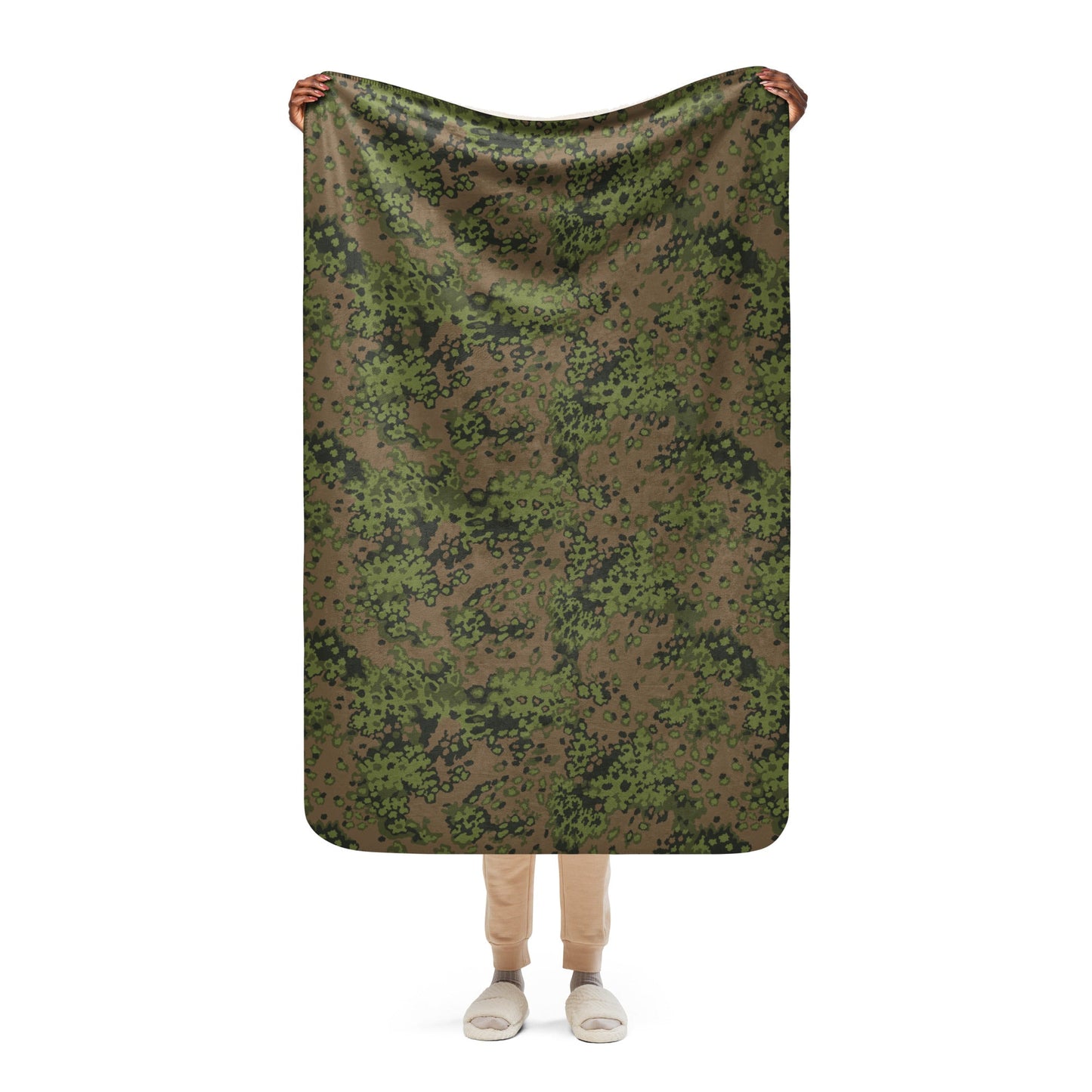 German Oak Leaf Eichenlaubmuster Summer CAMO Sherpa blanket - 37″×57″ - Blanket