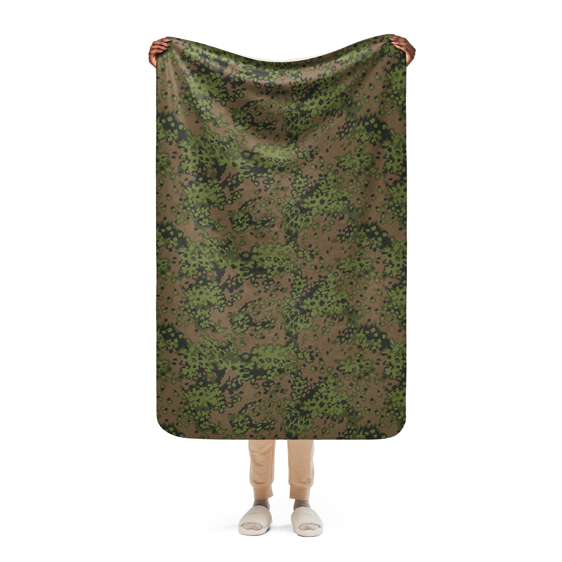 German Oak Leaf Eichenlaubmuster Summer CAMO Sherpa blanket - 37″×57″ - Blanket