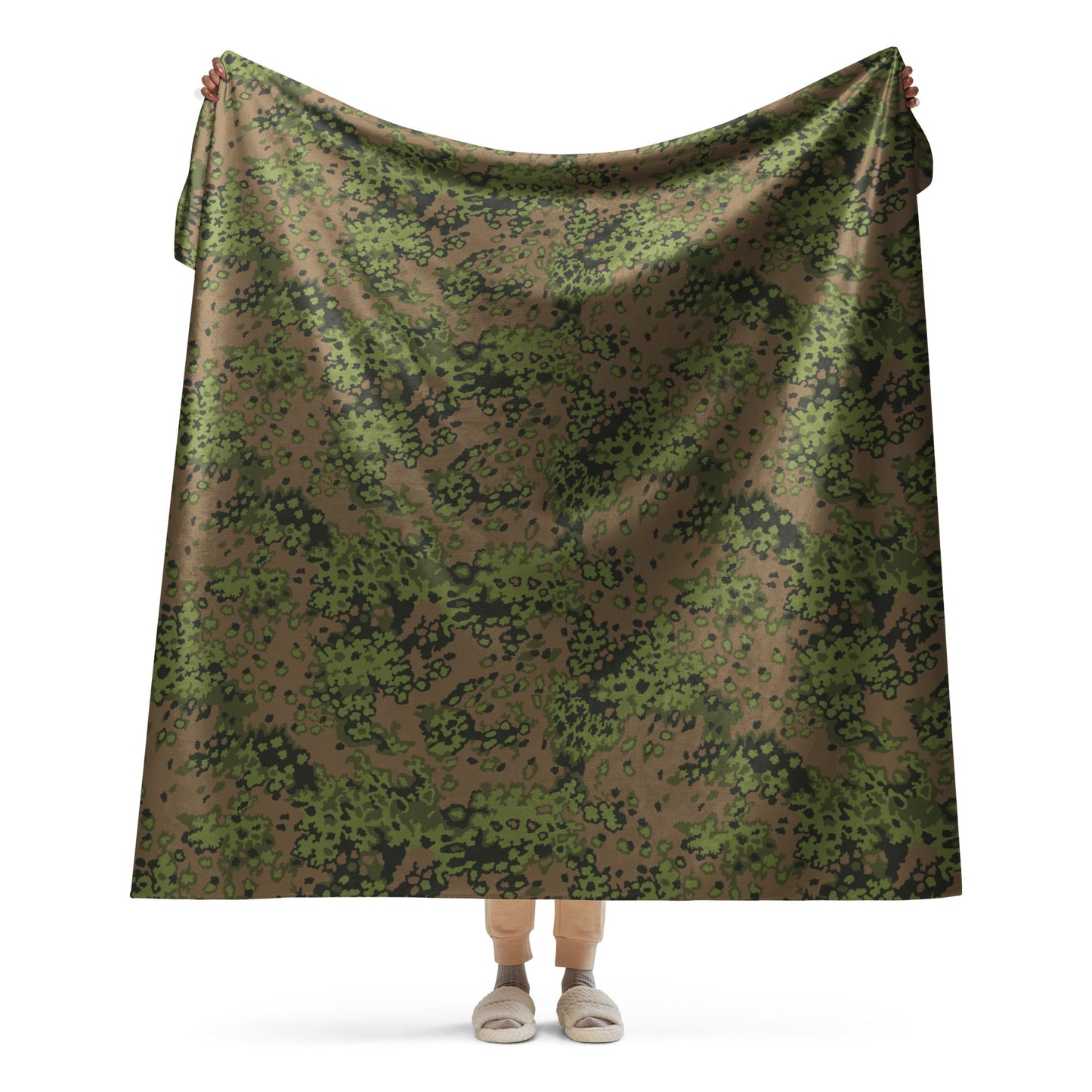 German Oak Leaf Eichenlaubmuster Summer CAMO Sherpa blanket - 60″×80″ - Blanket