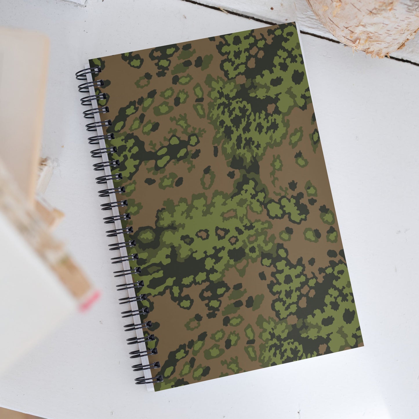 German Oak Leaf Eichenlaubmuster Summer CAMO Spiral Notebook