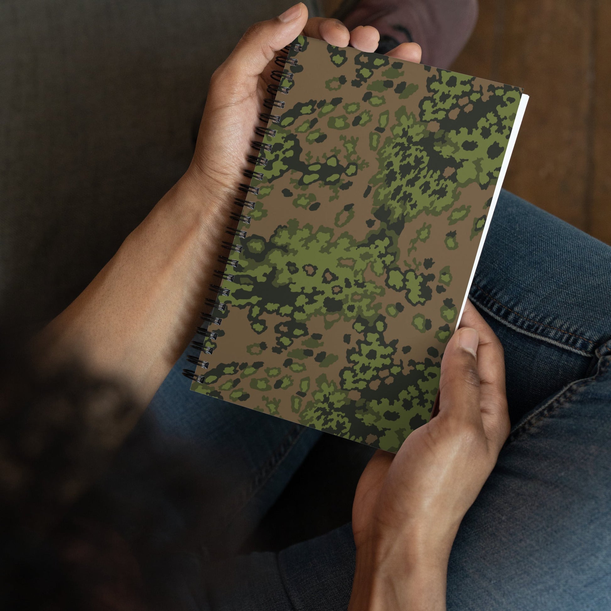 German Oak Leaf Eichenlaubmuster Summer CAMO Spiral Notebook