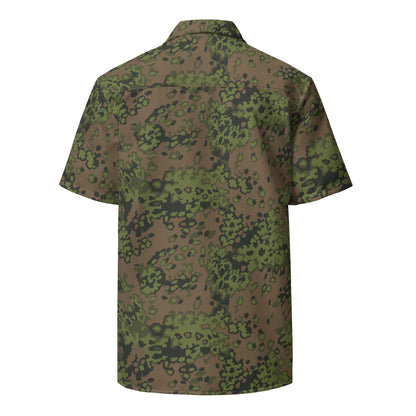 German Oak Leaf Eichenlaubmuster Summer CAMO Unisex Short-Sleeve Button Shirt