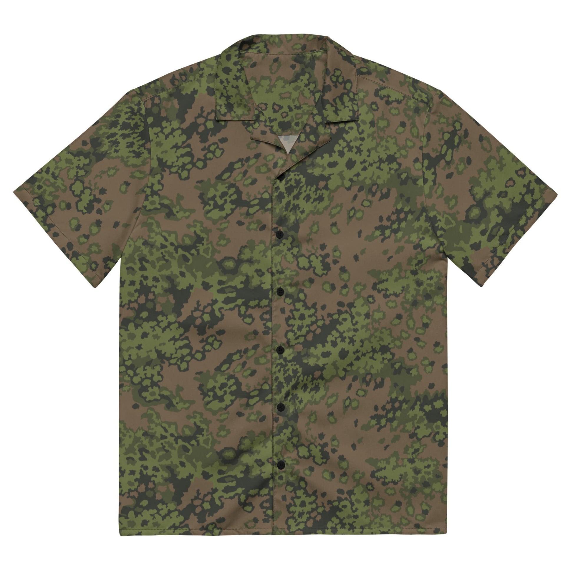 German Oak Leaf Eichenlaubmuster Summer CAMO Unisex Short-Sleeve Button Shirt