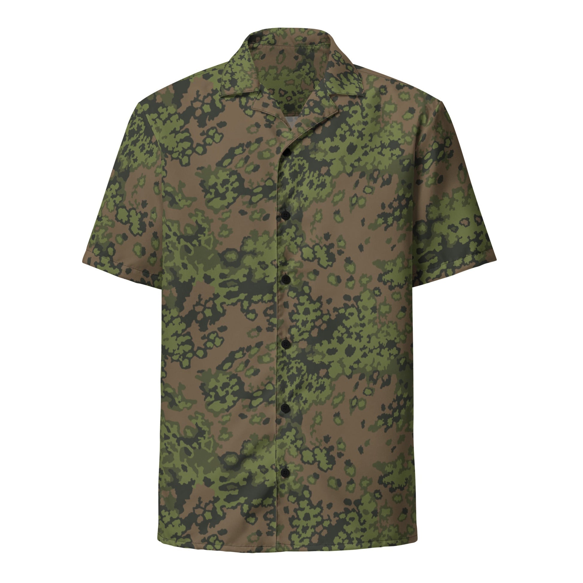 German Oak Leaf Eichenlaubmuster Summer CAMO Unisex Short-Sleeve Button Shirt