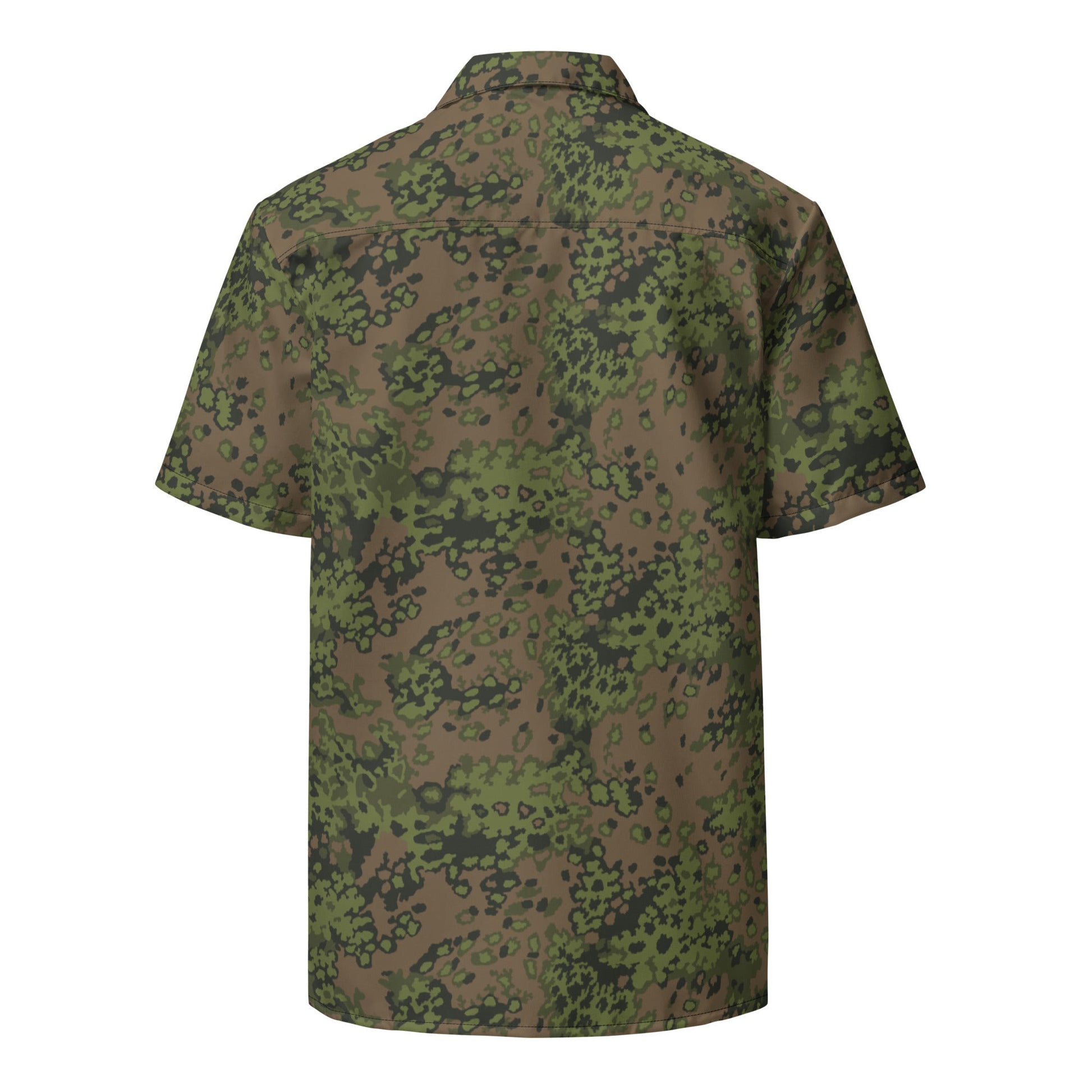 German Oak Leaf Eichenlaubmuster Summer CAMO Unisex Short-Sleeve Button Shirt