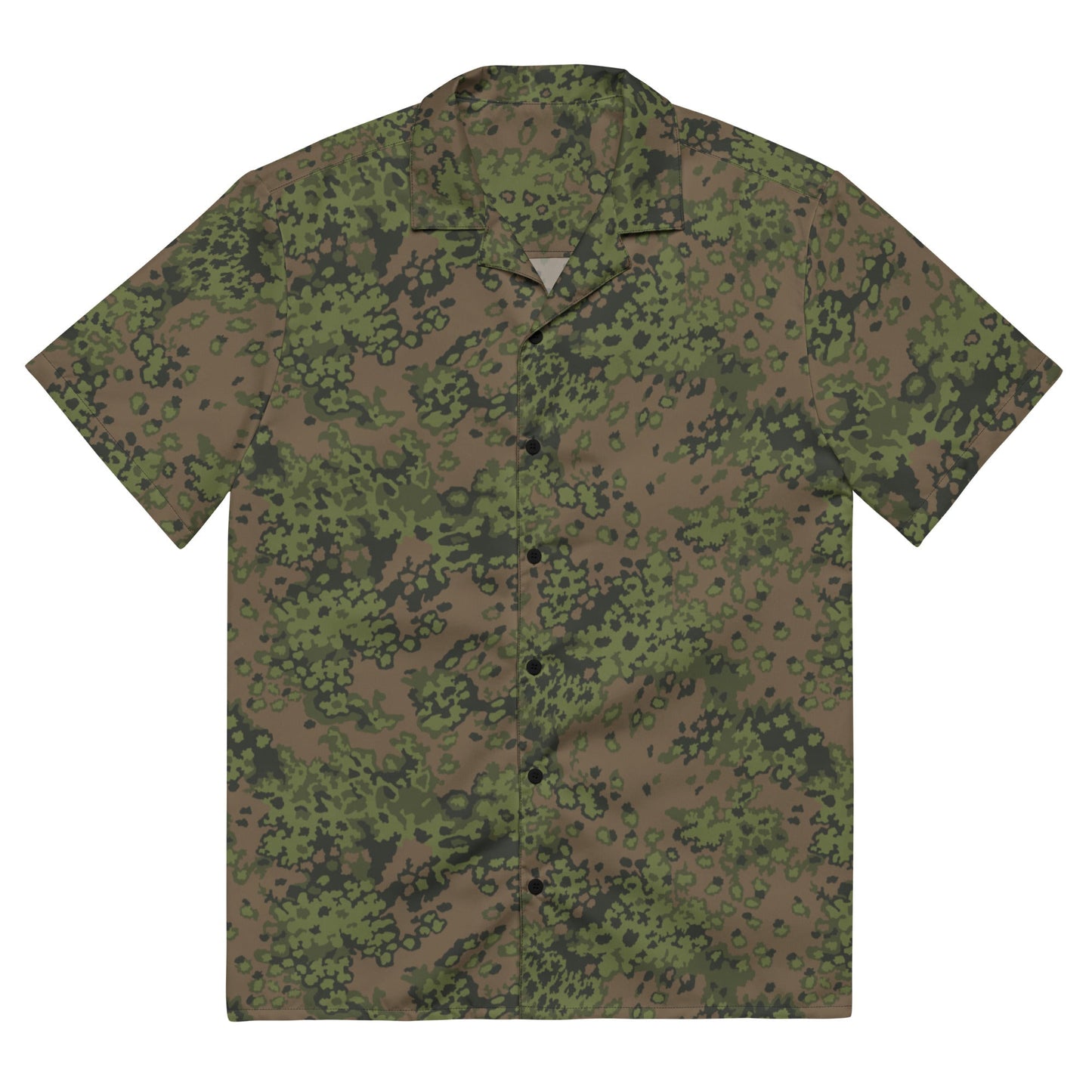 German Oak Leaf Eichenlaubmuster Summer CAMO Unisex Short-Sleeve Button Shirt