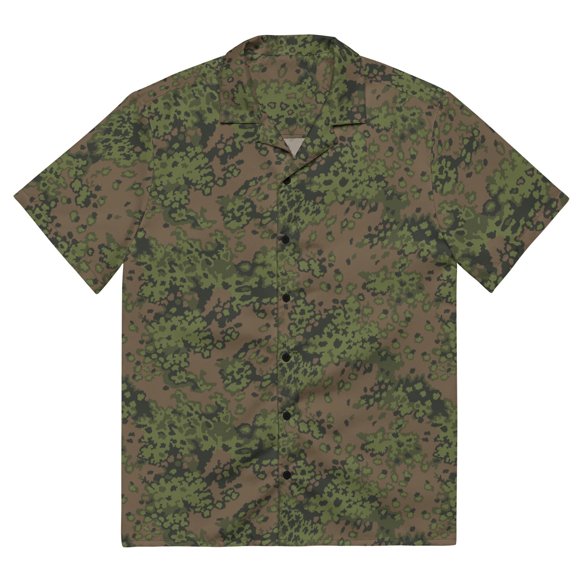 German Oak Leaf Eichenlaubmuster Summer CAMO Unisex Short-Sleeve Button Shirt