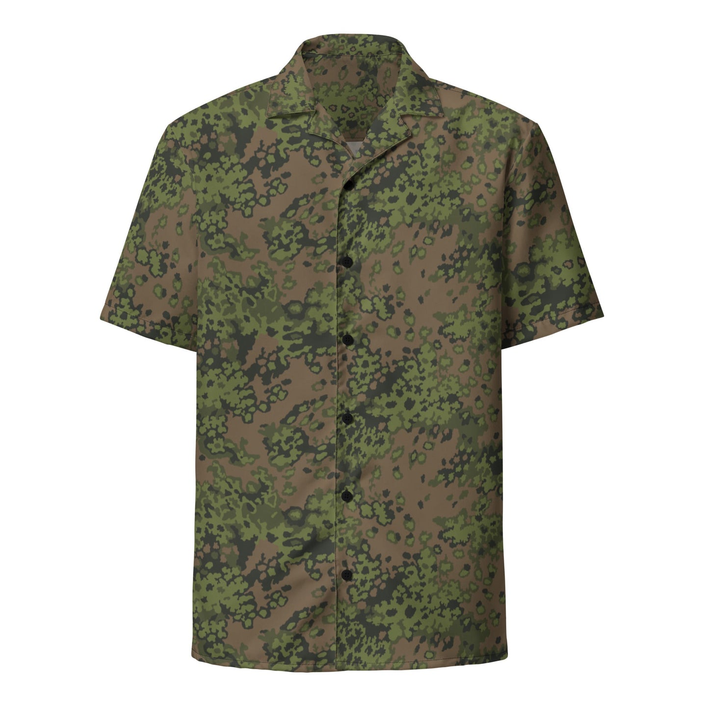 German Oak Leaf Eichenlaubmuster Summer CAMO Unisex Short-Sleeve Button Shirt