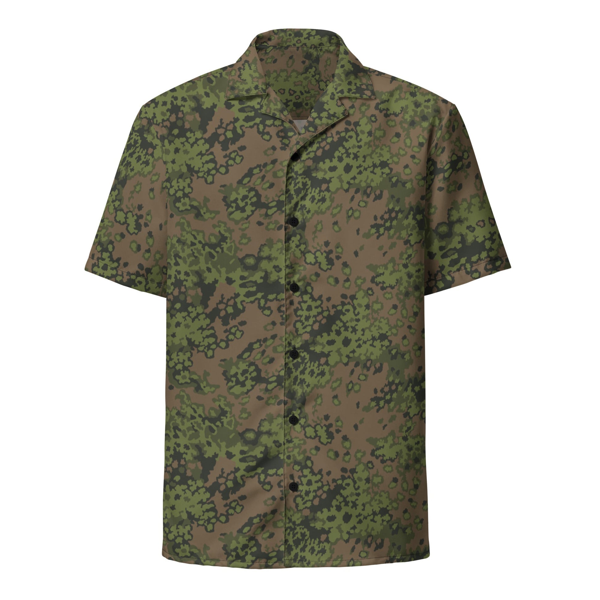 German Oak Leaf Eichenlaubmuster Summer CAMO Unisex Short-Sleeve Button Shirt