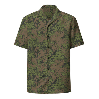German Oak Leaf Eichenlaubmuster Summer CAMO Unisex Short-Sleeve Button Shirt