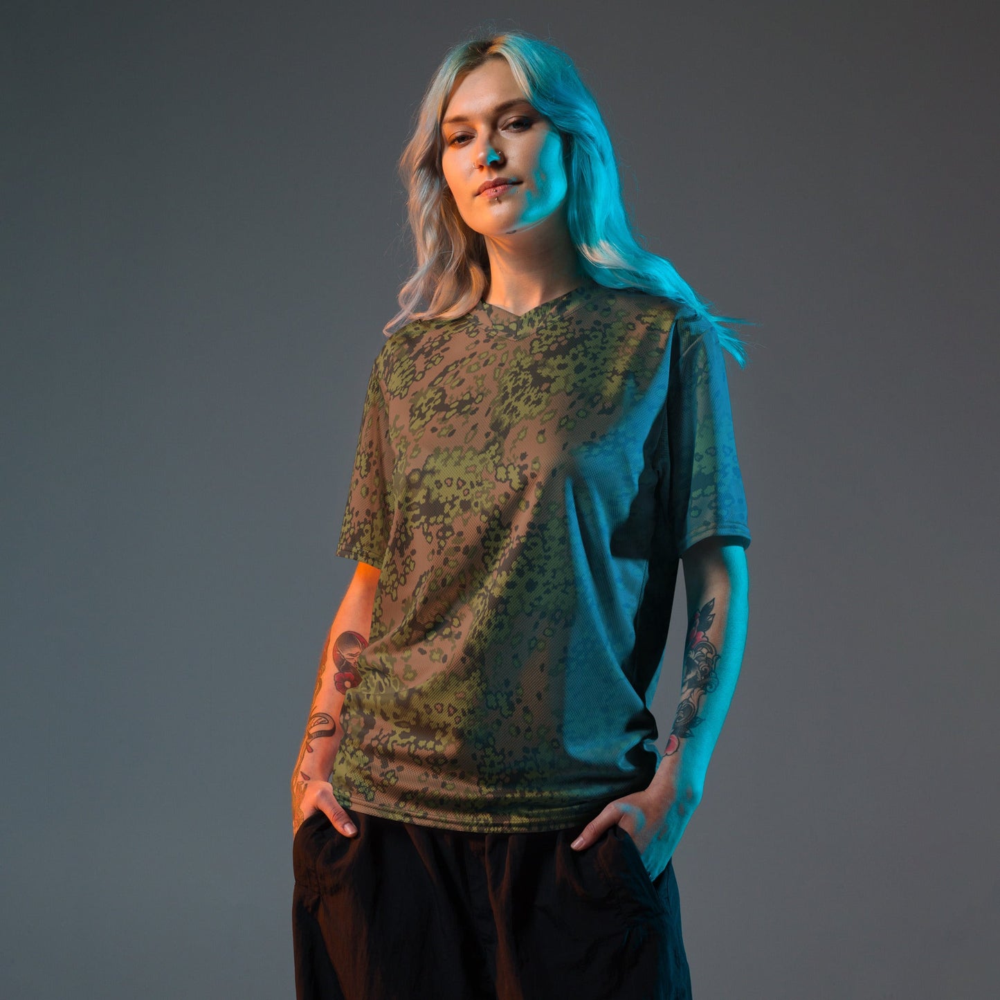 German Oak Leaf Eichenlaubmuster Summer CAMO Unisex Sports Jersey