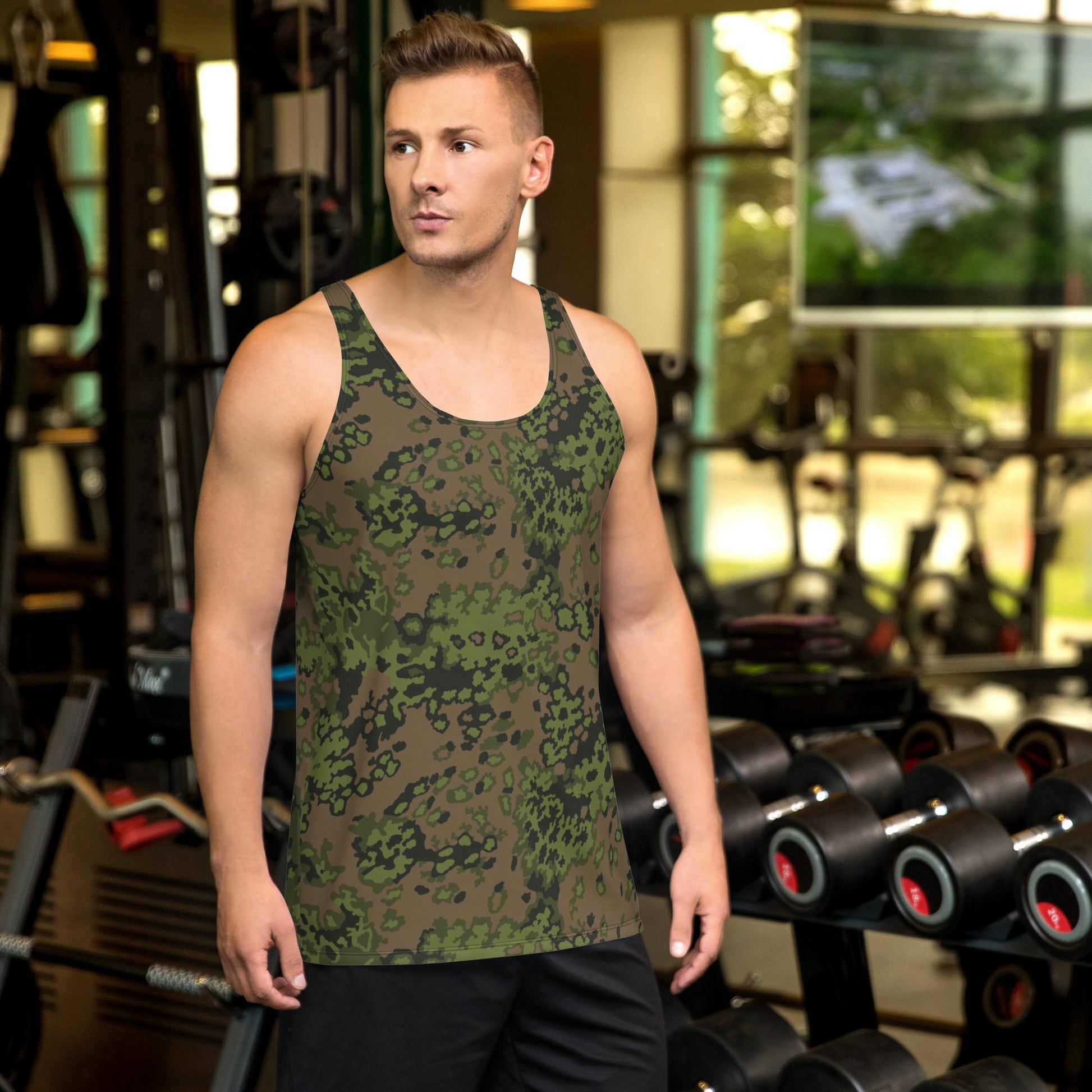 German Oak Leaf Eichenlaubmuster Summer CAMO Unisex Tank Top - XS - Tops