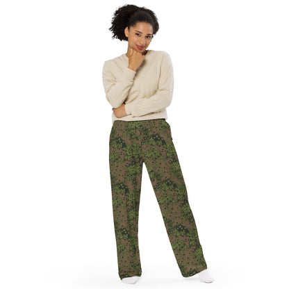 German Oak Leaf Eichenlaubmuster Summer CAMO Unisex Wide-Leg Leisure Pants