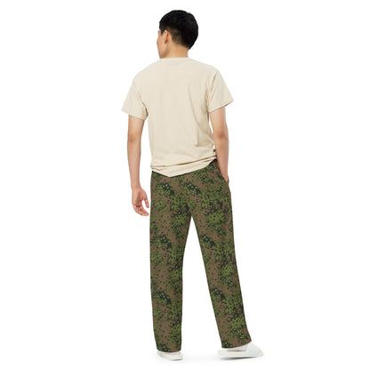 German Oak Leaf Eichenlaubmuster Summer CAMO Unisex Wide-Leg Leisure Pants