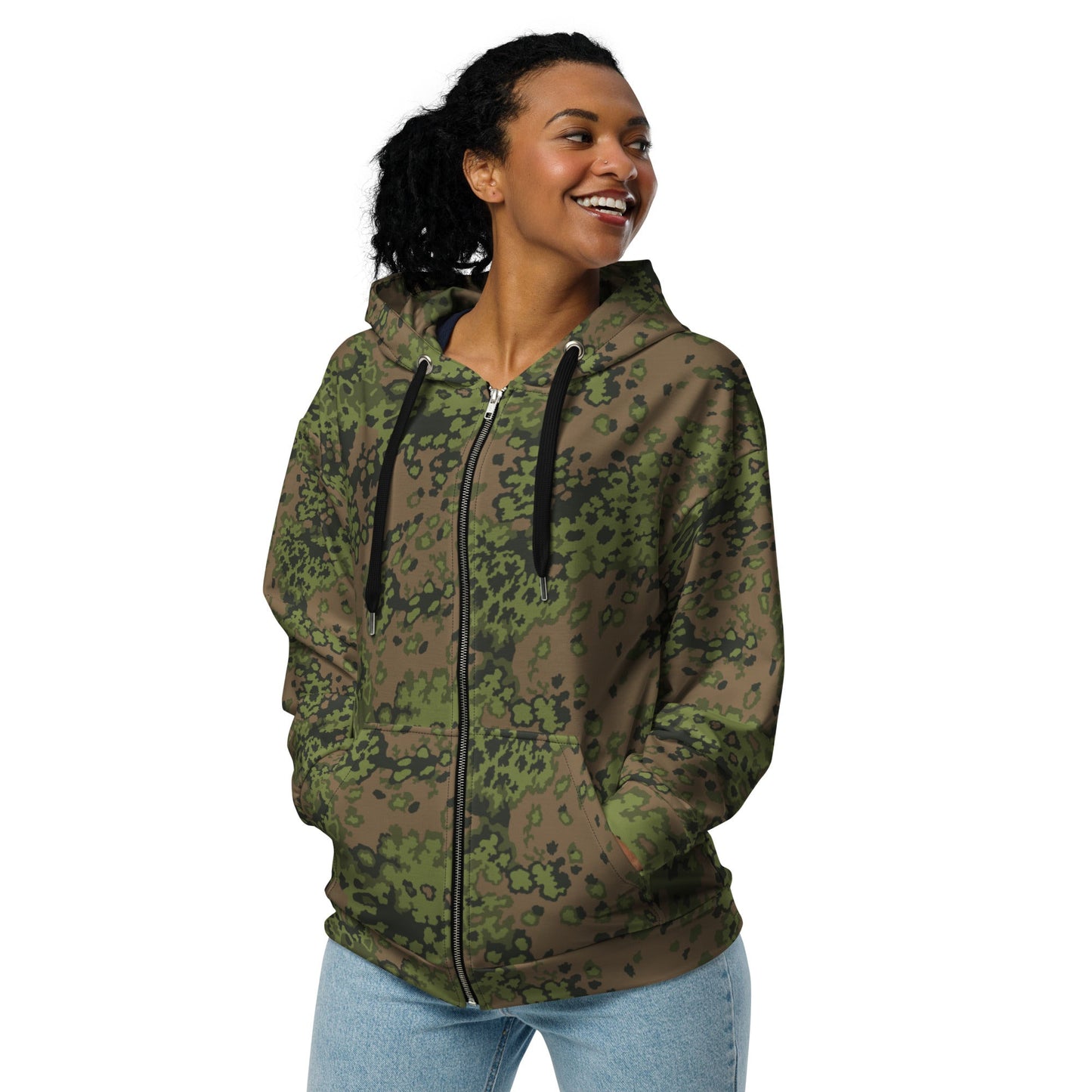 German Oak Leaf Eichenlaubmuster Summer CAMO Unisex zip hoodie - Zip Hoodies