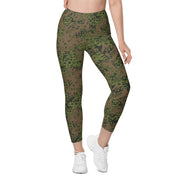 Oak Leaf Eichenlaubmuster Summer CAMO Womens Leggings with Pockets - Women