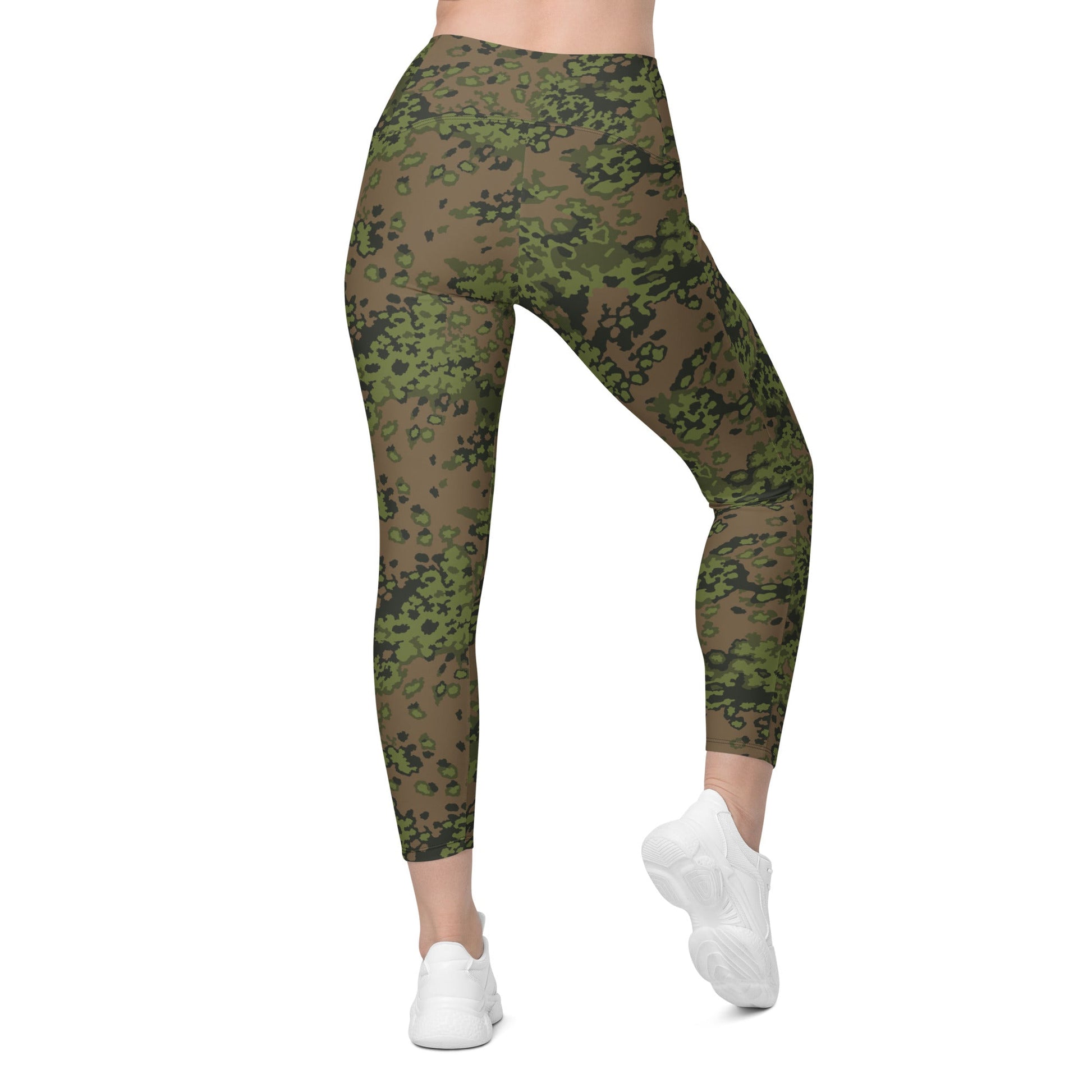 German Oak Leaf Eichenlaubmuster Summer CAMO Womens Leggings with Pockets
