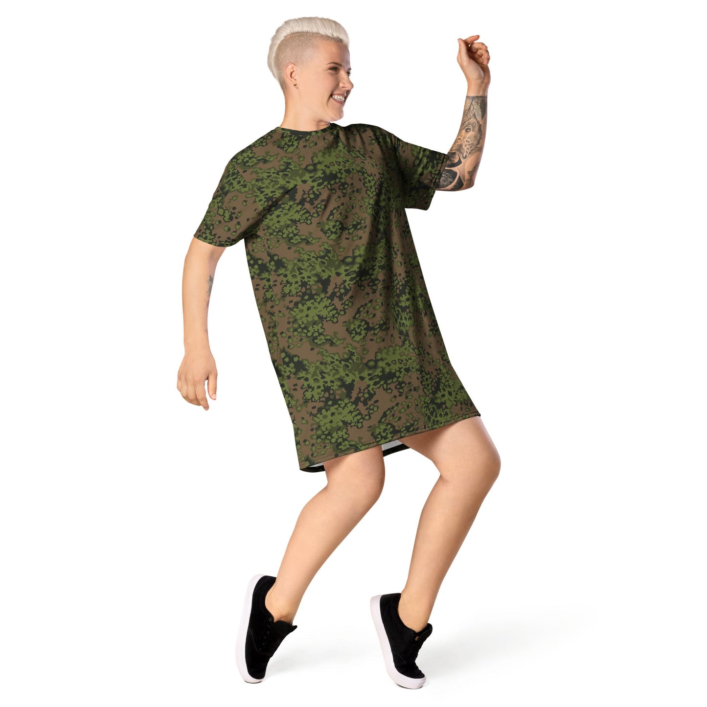 German Oak Leaf Eichenlaubmuster Summer CAMO Womens T-Shirt Dress