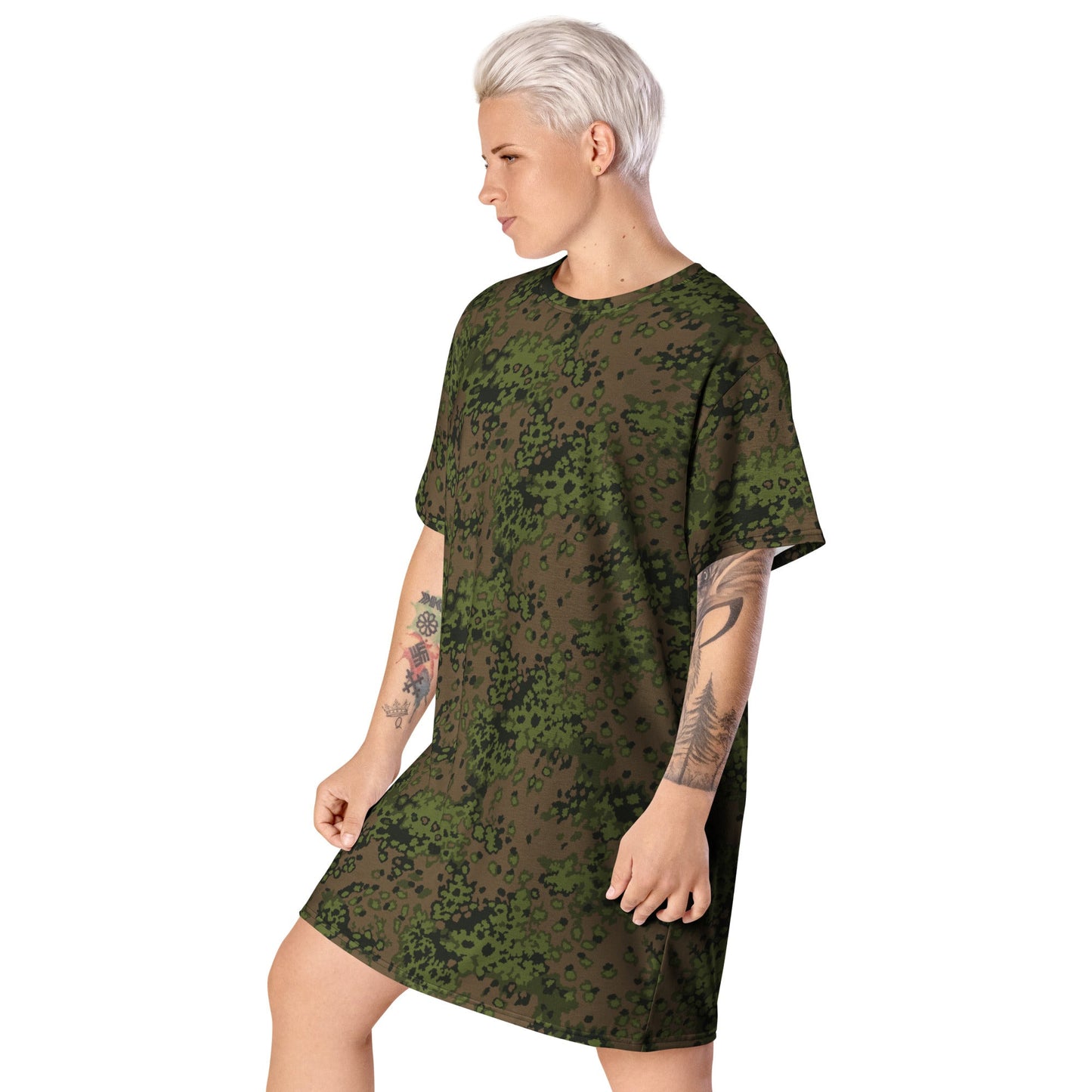 German Oak Leaf Eichenlaubmuster Summer CAMO Womens T-Shirt Dress