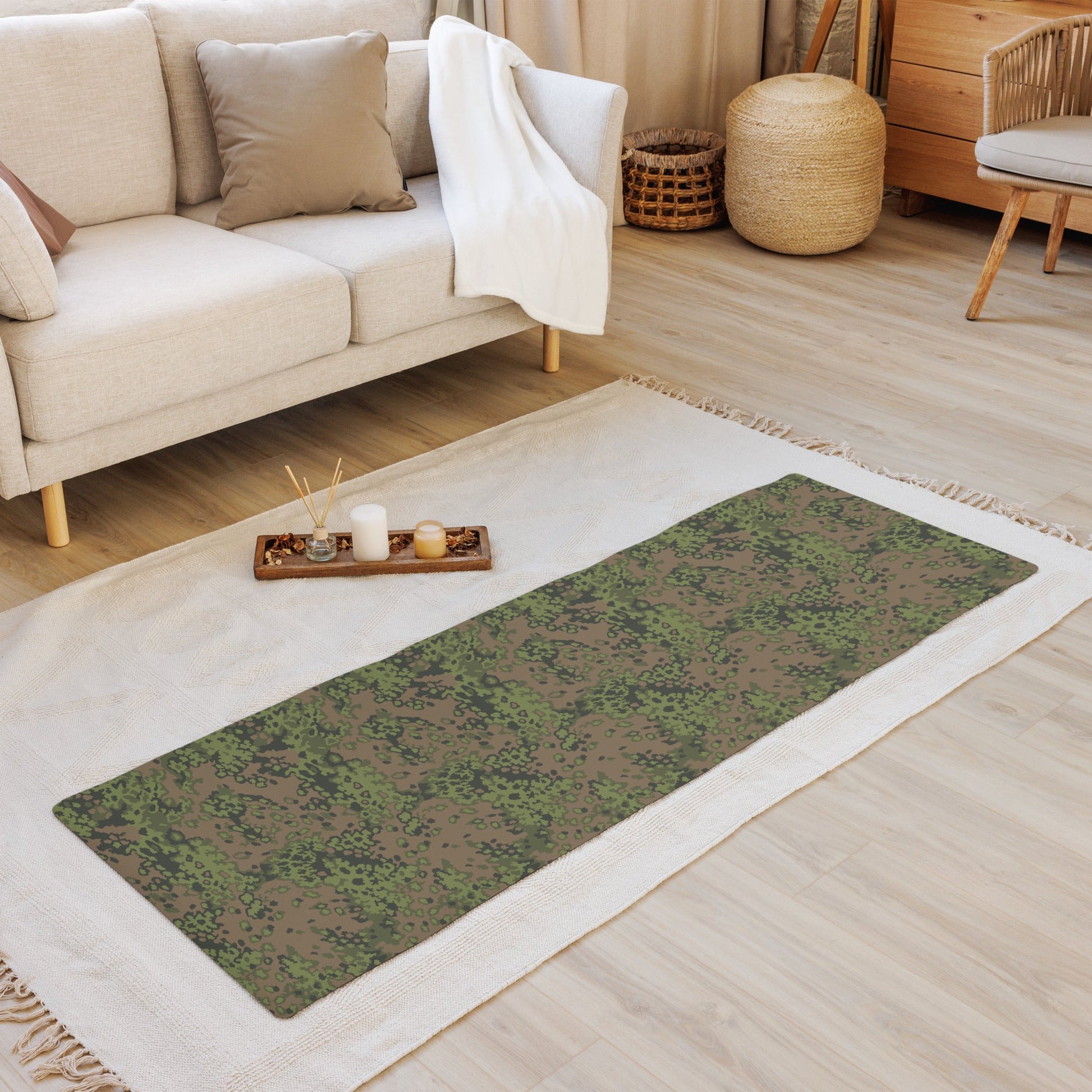 German Oak Leaf Eichenlaubmuster Summer CAMO Yoga Mat