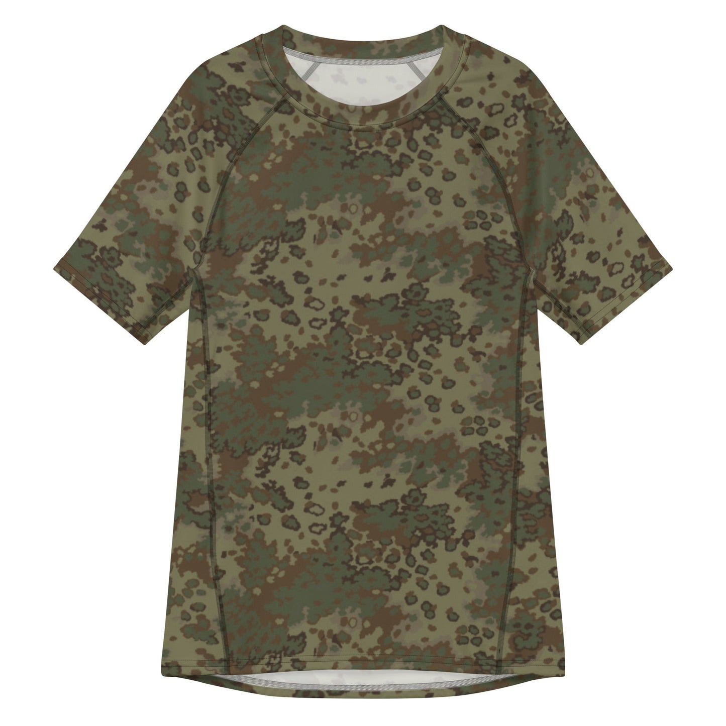 German Oak Leaf Multi-terrain CAMO Mens Short-Sleeve Rash Guard - 2XS - Short-sleeve Guards
