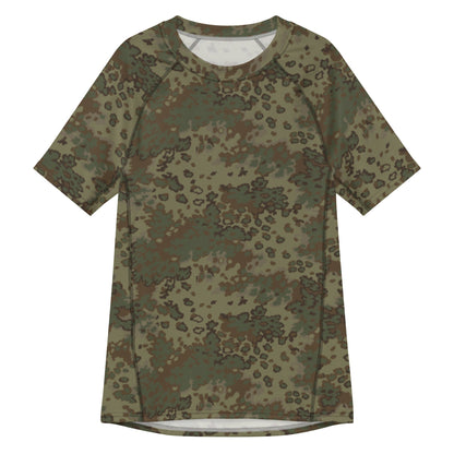 German Oak Leaf Multi-terrain CAMO Mens Short-Sleeve Rash Guard - 2XS - Short-sleeve Guards
