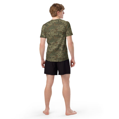 German Oak Leaf Multi-terrain CAMO Mens Short-Sleeve Rash Guard - Short-sleeve Guards