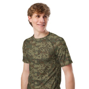 Oak Leaf Multi-Terrain CAMO Mens Short-Sleeve Rash Guard - SS