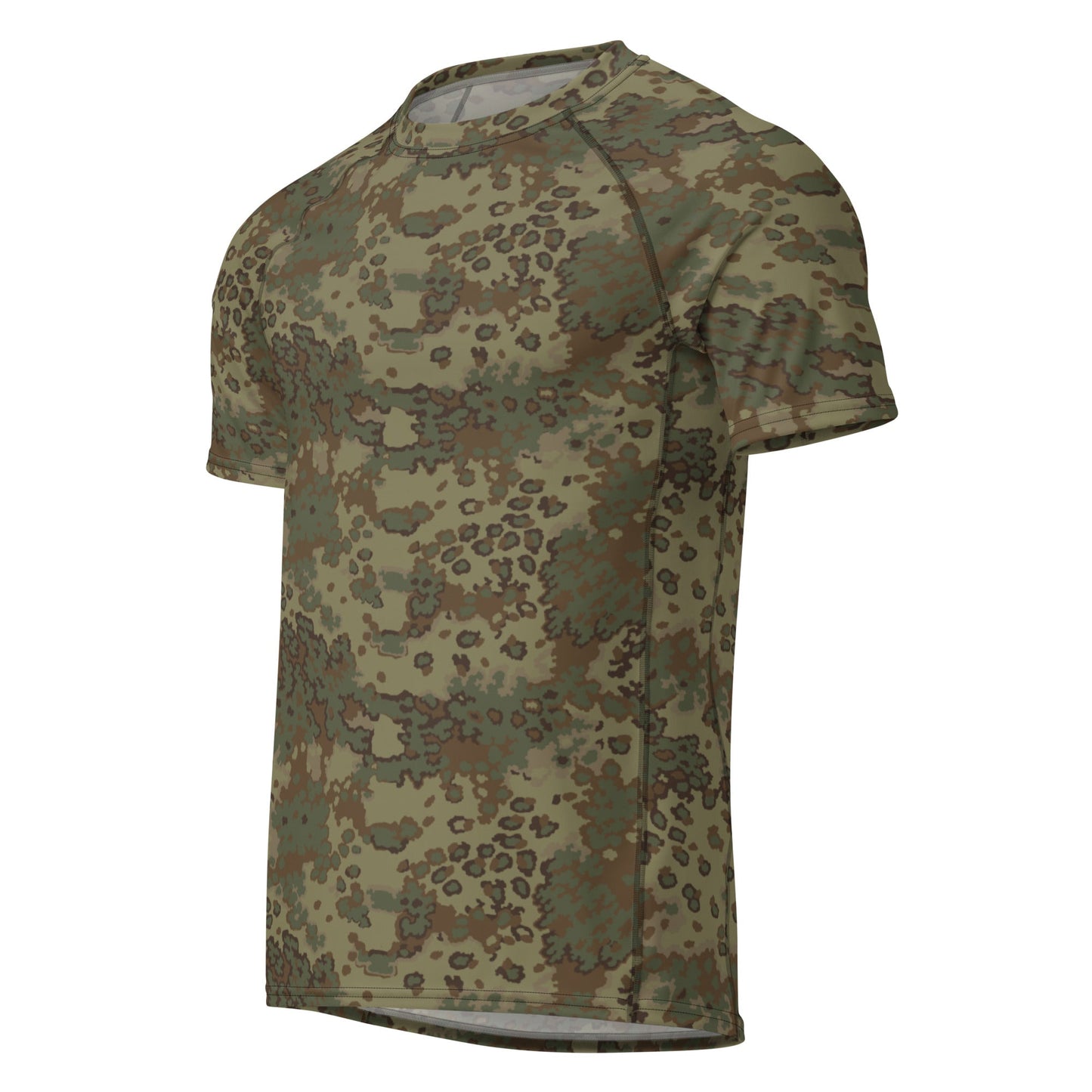 German Oak Leaf Multi-terrain CAMO Mens Short-Sleeve Rash Guard