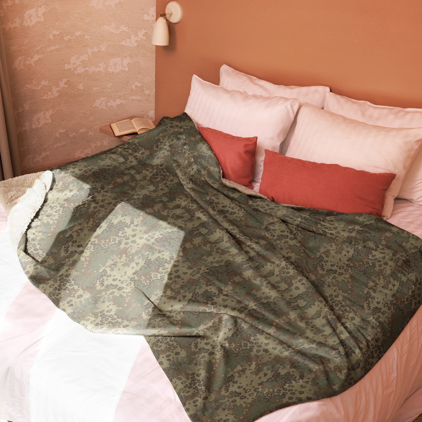 German Oak Leaf Multi-terrain CAMO Sherpa Blanket