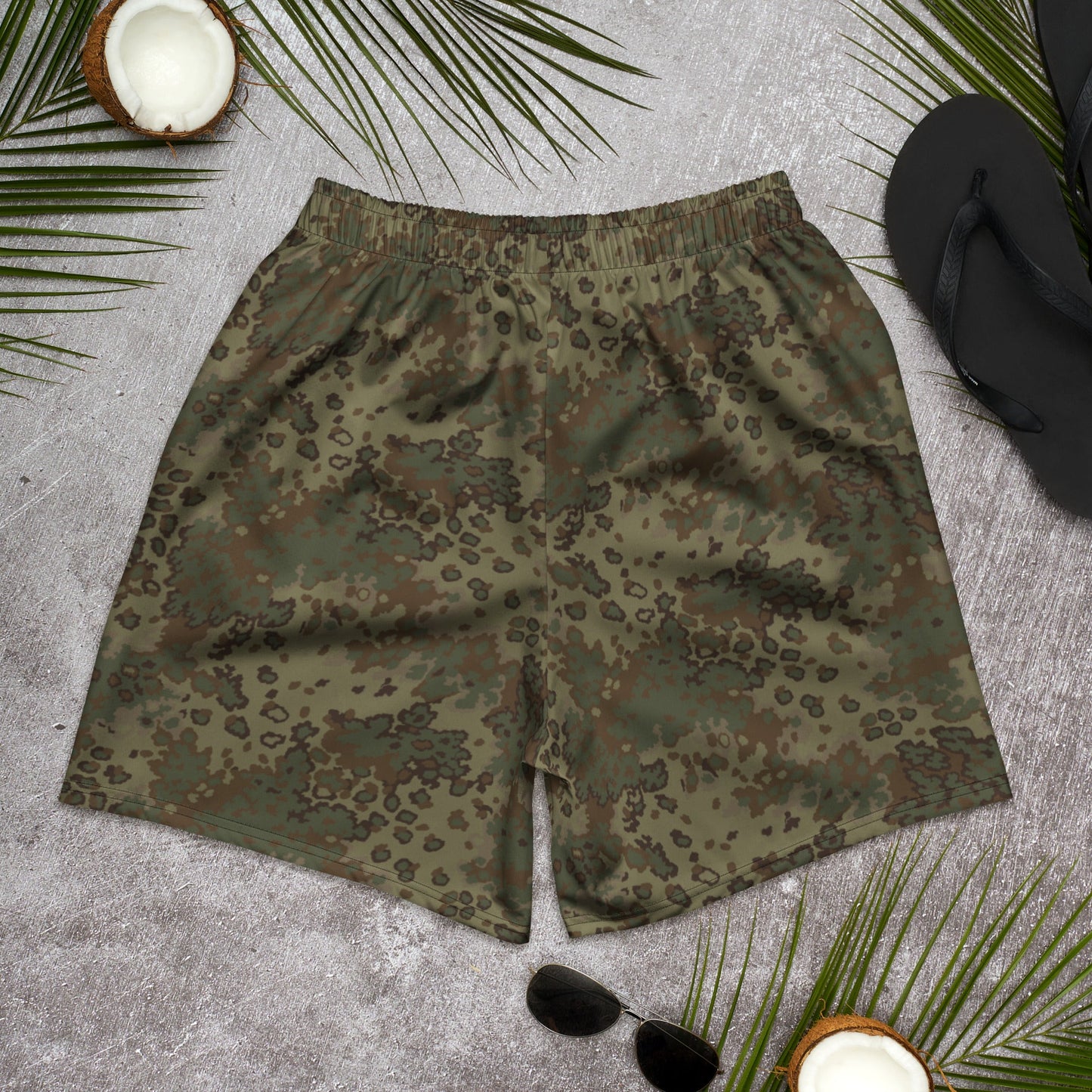 German Oak Leaf Multi-terrain CAMO Unisex Athletic Long Shorts